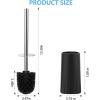 imageSetSail Toilet Brush Compact Size Toilet Bowl Brush and Holder Toilet Brushes for Bathroom with 304 Stainless Steel Handle Toilet Cleaner Brush with Durable Scrubbing Bristles SplashProof2 Packs1