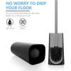 imageSetSail Toilet Brush Compact Size Toilet Bowl Brush and Holder Toilet Brushes for Bathroom with 304 Stainless Steel Handle Toilet Cleaner Brush with Durable Scrubbing Bristles SplashProof2 Packs1