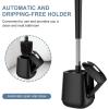 imageSetSail Toilet Brush and Holder 3 Pack Self Closing Lid Toilet Bowl Brushes Holder Extra Long Handle Ventilated Toilet Brush Set for Bathroom Cleaning Nylon Bristles BlackBlack
