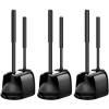 imageSetSail Toilet Brush and Plunger Set Toilet Plungers for Bathroom Heavy Duty Toilet Bowl Brush and Holder Hidden Toilet Plunger and Brush Set for Deeply Cleaning  BlackBlack