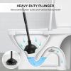 imageSetSail Toilet Brush and Plunger Set Toilet Plungers for Bathroom Heavy Duty Toilet Bowl Brush and Holder Hidden Toilet Plunger and Brush Set for Deeply Cleaning  BlackBlack