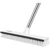 imageSetSail Floor Scrub Brush with 51Inch Long Adjustable Handle 2 in 1 Scrape Brush Stiff Bristle Floor Scrubber for Cleaning Shower Bathroom Garage Kitchen Wall Deck Tub TileWhiteBlack12in
