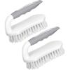 imageSetSail Scrub Brush HeavyDuty Scrub Brushes for Cleaning with Stiff Bristles Cleaning Brush for Shower Bathroom Carpet Kitchen and Bathtub Scrubber  2 PackGrey White2pack