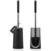 imageSetSail Toilet Brush Compact Size Toilet Bowl Brush and Holder Toilet Brushes for Bathroom with 304 Stainless Steel Handle Toilet Cleaner Brush with Durable Scrubbing Bristles SplashProof2 Packs
