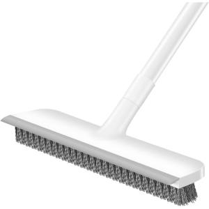 imageSetSail Floor Scrub Brush with 48Inch Long Adjustable Handle 2 in 1 Scrape Brush Stiff Bristle Floor Scrubber for Cleaning Shower Bathroom Garage Kitchen Wall Deck Tub TileWhiteGreyWhitegrey