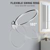 imageSetSail Adhesive Towel Holder for Bathroom Wall Matte Black Hand Towel Ring 304 Stainless Steel Towel Hanger for Bathroom KitchenMirror Silver