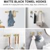 imageSetSail Bathroom Hardware Set Silver 304 Stainless Steel Bathroom Accessories Set Includes Towel Holder and 2 Pack Towel Hooks Drill HoleGold