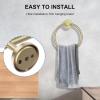 imageSetSail Bathroom Hardware Set Silver 304 Stainless Steel Bathroom Accessories Set Includes Towel Holder and 2 Pack Towel Hooks Drill HoleGold