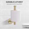 imageSetSail Bathroom Hardware Set Silver 304 Stainless Steel Bathroom Accessories Set Includes Towel Holder and 2 Pack Towel Hooks Drill HoleGold