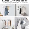 imageSetSail Bathroom Hardware Set Silver 304 Stainless Steel Bathroom Accessories Set Includes Towel Holder and 2 Pack Towel Hooks Drill HoleSilver