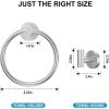 imageSetSail Bathroom Hardware Set Silver 304 Stainless Steel Bathroom Accessories Set Includes Towel Holder and 2 Pack Towel Hooks Drill HoleSilver