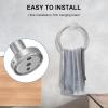imageSetSail Bathroom Hardware Set Silver 304 Stainless Steel Bathroom Accessories Set Includes Towel Holder and 2 Pack Towel Hooks Drill HoleSilver