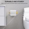 imageSetSail Toilet Paper Holder Wall Mount Matte Black Bathroom Toilet Paper Roll Holders 304 Stainless Steel Tissue Holder for Bathroom Hardware Accessories Drill HoleGold