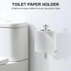 imageSetSail Toilet Paper Holder Wall Mount Matte Black Bathroom Toilet Paper Roll Holders 304 Stainless Steel Tissue Holder for Bathroom Hardware Accessories Drill HoleMirror Silver