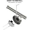 imageSetSail Toilet Paper Holder Wall Mount Matte Black Bathroom Toilet Paper Roll Holders 304 Stainless Steel Tissue Holder for Bathroom Hardware Accessories Drill HoleSilver