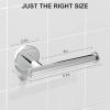 imageSetSail Toilet Paper Holder Wall Mount Matte Black Bathroom Toilet Paper Roll Holders 304 Stainless Steel Tissue Holder for Bathroom Hardware Accessories Drill HoleMirror Silver