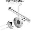 imageSetSail Toilet Paper Holder Wall Mount Matte Black Bathroom Toilet Paper Roll Holders 304 Stainless Steel Tissue Holder for Bathroom Hardware Accessories Drill HoleMirror Silver