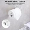 imageSetSail Toilet Paper Holder Wall Mount Matte Black Bathroom Toilet Paper Roll Holders 304 Stainless Steel Tissue Holder for Bathroom Hardware Accessories Drill HoleMirror Silver