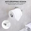 imageSetSail Toilet Paper Holder Wall Mount Matte Black Bathroom Toilet Paper Roll Holders 304 Stainless Steel Tissue Holder for Bathroom Hardware Accessories Drill HoleSilver