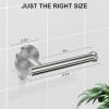 imageSetSail Toilet Paper Holder Wall Mount Matte Black Bathroom Toilet Paper Roll Holders 304 Stainless Steel Tissue Holder for Bathroom Hardware Accessories Drill HoleSilver