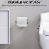 imageSetSail Toilet Paper Holder Wall Mount Matte Black Bathroom Toilet Paper Roll Holders 304 Stainless Steel Tissue Holder for Bathroom Hardware Accessories Drill HoleSilver