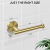 imageSetSail Toilet Paper Holder Wall Mount Matte Black Bathroom Toilet Paper Roll Holders 304 Stainless Steel Tissue Holder for Bathroom Hardware Accessories Drill HoleGold