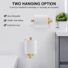 imageSetSail Toilet Paper Holder Wall Mount Matte Black Bathroom Toilet Paper Roll Holders 304 Stainless Steel Tissue Holder for Bathroom Hardware Accessories Drill HoleGold