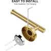 imageSetSail Toilet Paper Holder Wall Mount Matte Black Bathroom Toilet Paper Roll Holders 304 Stainless Steel Tissue Holder for Bathroom Hardware Accessories Drill HoleGold