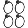 imageSetSail Towel Holder for Bathroom Wall Matte Black Towel Ring 304 Stainless Steel Hand Towel Holder Heavy Duty Towel Hanger for Bath KitchenBlack