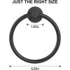imageSetSail Towel Holder for Bathroom Wall Matte Black Towel Ring 304 Stainless Steel Hand Towel Holder Heavy Duty Towel Hanger for Bath KitchenBlack