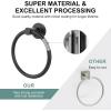 imageSetSail Towel Holder for Bathroom Wall Matte Black Towel Ring 304 Stainless Steel Hand Towel Holder Heavy Duty Towel Hanger for Bath KitchenBlack