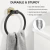 imageSetSail Towel Holder for Bathroom Wall Matte Black Towel Ring 304 Stainless Steel Hand Towel Holder Heavy Duty Towel Hanger for Bath KitchenBlackgold