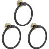 imageSetSail Towel Holder for Bathroom Wall Matte Black Towel Ring 304 Stainless Steel Hand Towel Holder Heavy Duty Towel Hanger for Bath KitchenBlackgold