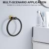 imageSetSail Towel Holder for Bathroom Wall Matte Black Towel Ring 304 Stainless Steel Hand Towel Holder Heavy Duty Towel Hanger for Bath KitchenBlackgold
