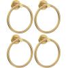 imageSetSail Towel Holder for Bathroom Wall Matte Black Towel Ring 304 Stainless Steel Hand Towel Holder Heavy Duty Towel Hanger for Bath KitchenDeep Gold