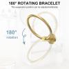 imageSetSail Towel Holder for Bathroom Wall Matte Black Towel Ring 304 Stainless Steel Hand Towel Holder Heavy Duty Towel Hanger for Bath KitchenDeep Gold