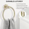 imageSetSail Towel Holder for Bathroom Wall Matte Black Towel Ring 304 Stainless Steel Hand Towel Holder Heavy Duty Towel Hanger for Bath KitchenGold