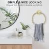 imageSetSail Towel Holder for Bathroom Wall Matte Black Towel Ring 304 Stainless Steel Hand Towel Holder Heavy Duty Towel Hanger for Bath KitchenGold