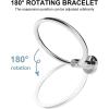 imageSetSail Towel Holder for Bathroom Wall Matte Black Towel Ring 304 Stainless Steel Hand Towel Holder Heavy Duty Towel Hanger for Bath KitchenMirrorsilver