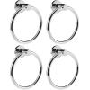 imageSetSail Towel Holder for Bathroom Wall Matte Black Towel Ring 304 Stainless Steel Hand Towel Holder Heavy Duty Towel Hanger for Bath KitchenMirrorsilver