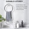imageSetSail Towel Holder for Bathroom Wall Matte Black Towel Ring 304 Stainless Steel Hand Towel Holder Heavy Duty Towel Hanger for Bath KitchenMirrorsilver