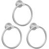 imageSetSail Towel Holder for Bathroom Wall Matte Black Towel Ring 304 Stainless Steel Hand Towel Holder Heavy Duty Towel Hanger for Bath KitchenSilver