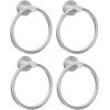 imageSetSail Towel Holder for Bathroom Wall Matte Black Towel Ring 304 Stainless Steel Hand Towel Holder Heavy Duty Towel Hanger for Bath KitchenSilver