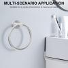 imageSetSail Towel Holder for Bathroom Wall Matte Black Towel Ring 304 Stainless Steel Hand Towel Holder Heavy Duty Towel Hanger for Bath KitchenSilver
