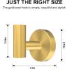 imageSetSail Towel Hooks for Bathrooms 2 Packs Screwin Matte Black Bathroom Towel Hook Wall Mounted 304 Stainless Steel Shower Towel Hooks for Coat Hanging Drilling HoleGold