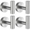 imageSetSail Towel Hooks for Bathrooms 2 Packs Screwin Matte Black Bathroom Towel Hook Wall Mounted 304 Stainless Steel Shower Towel Hooks for Coat Hanging Drilling HoleSilver