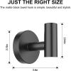 imageSetSail Towel Hooks for Bathrooms 2 Packs Screwin Matte Black Bathroom Towel Hook Wall Mounted 304 Stainless Steel Shower Towel Hooks for Coat Hanging Drilling HoleBlack