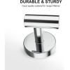 imageSetSail Towel Hooks for Bathrooms 2 Packs Screwin Matte Black Bathroom Towel Hook Wall Mounted 304 Stainless Steel Shower Towel Hooks for Coat Hanging Drilling HoleMirror Silver