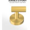 imageSetSail Towel Hooks for Bathrooms 2 Packs Screwin Matte Black Bathroom Towel Hook Wall Mounted 304 Stainless Steel Shower Towel Hooks for Coat Hanging Drilling HoleGold