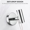 imageSetSail Towel Hooks for Bathrooms 2 Packs Screwin Matte Black Bathroom Towel Hook Wall Mounted 304 Stainless Steel Shower Towel Hooks for Coat Hanging Drilling HoleMirror Silver